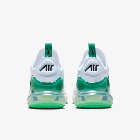 Women's Nike Air Max 270 White Green Sneakers made with Crystals Bling Custom - Picture 6 of 6